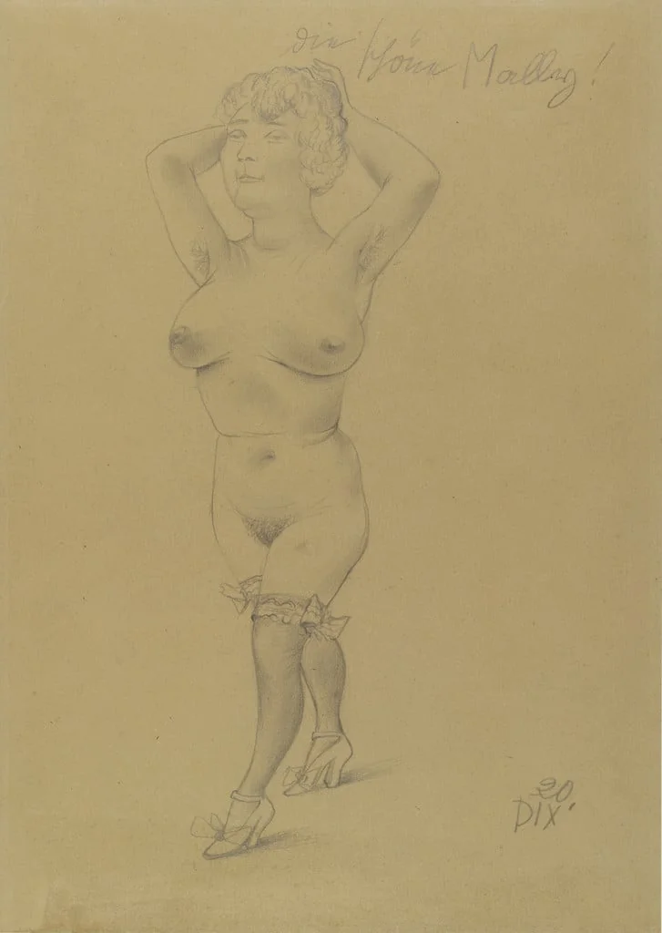Untitled, by Otto Dix, graphite, 1920