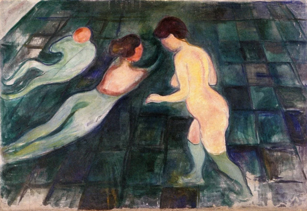 Bathing Woman, by Edvard Munch, oil, 1898