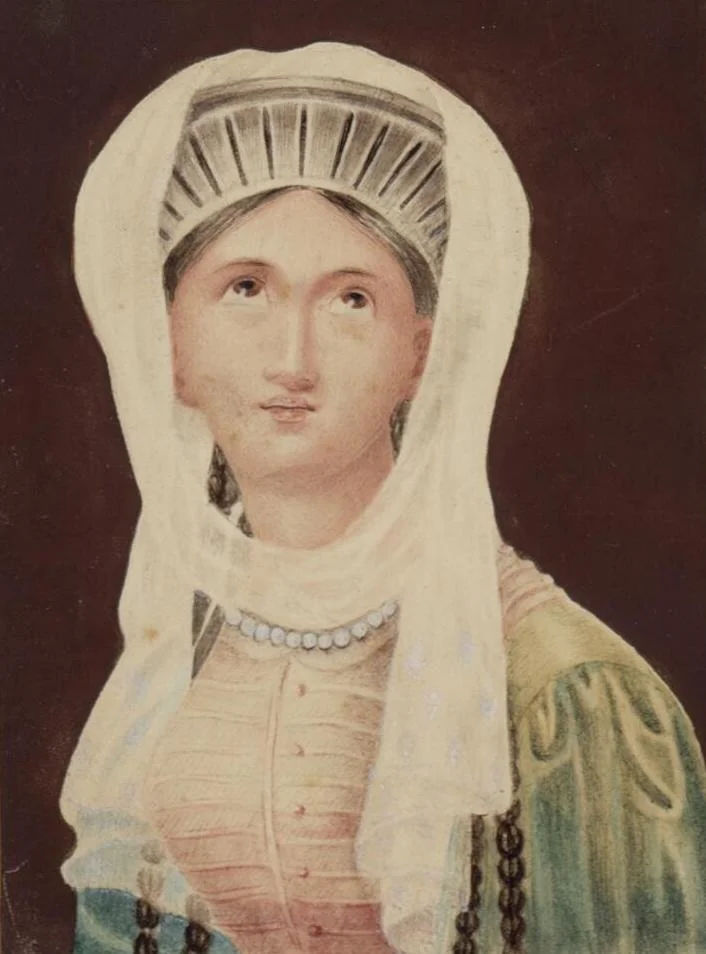 Mrs Siddons as Constance in King John, by Unknown, watercolor, 1700