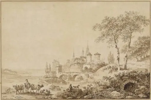 Shepherds in a Landscape before a Fortified Town