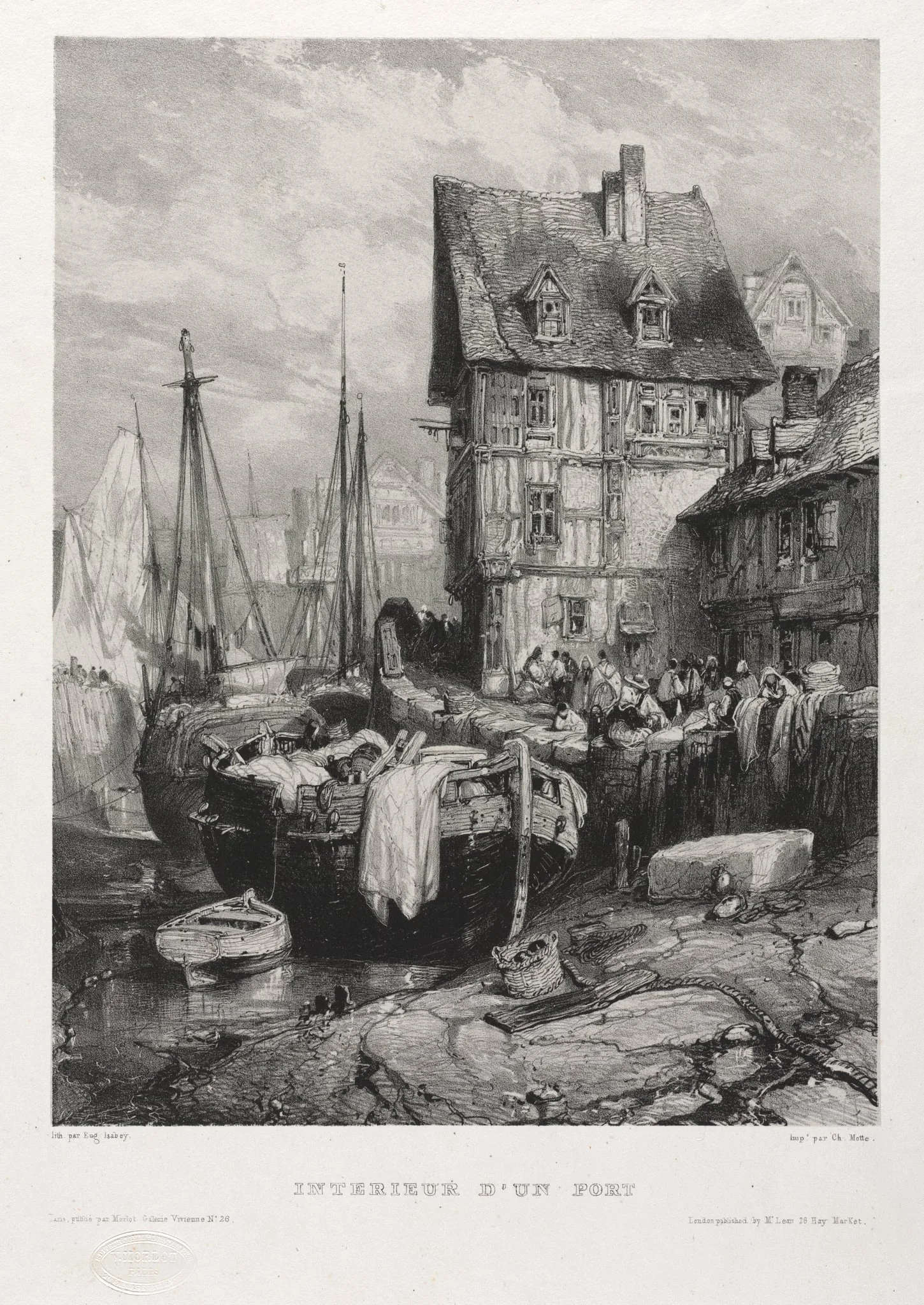 Six Marines: Interior of a Port, by Eugène Isabey, 1833