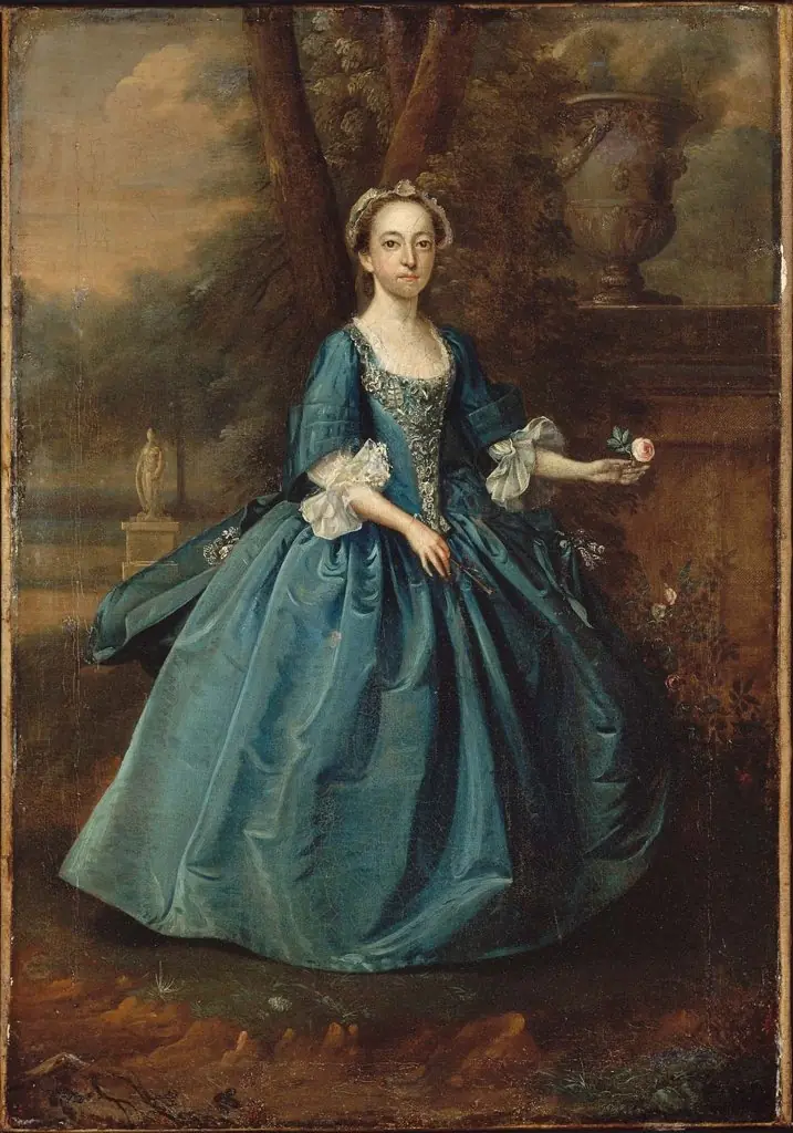 Portrait of a Woman Standing in a Garden