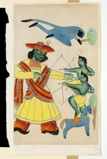 Rama, Lava, Kusha and Hanuman
