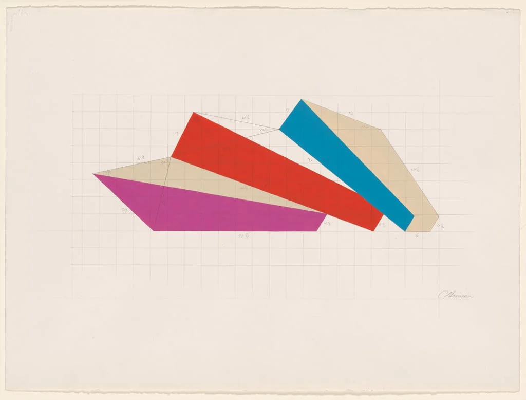 Untitled, by Charles Hinman, graphite, 1970