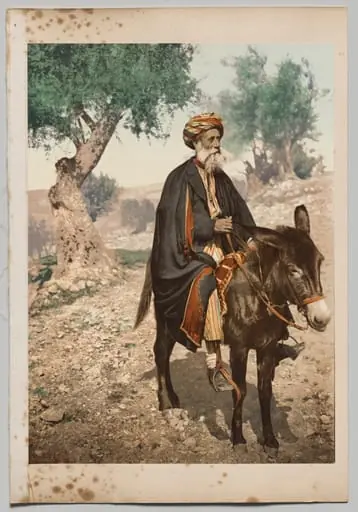 Femmes musulmanes Syriennes à Beyrouth, Costume de Ville (Man on a Donkey)