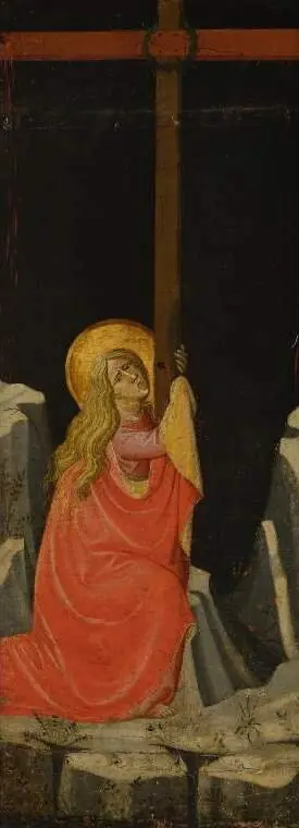 Mary Magdalene Embracing the Cross  (verso, panel 2)
