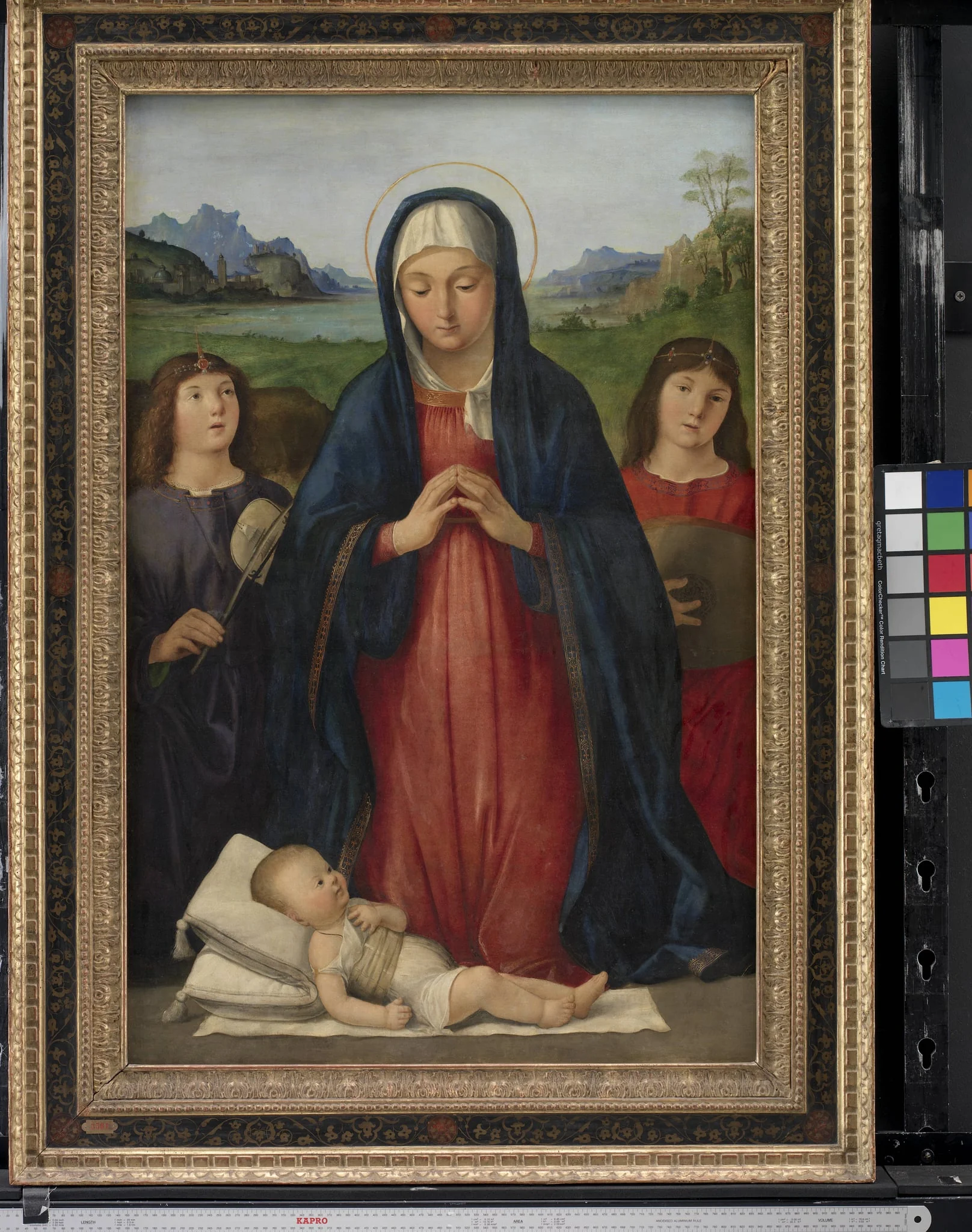 The Christ Child Worshipped by Mary, by Unknown, 1450