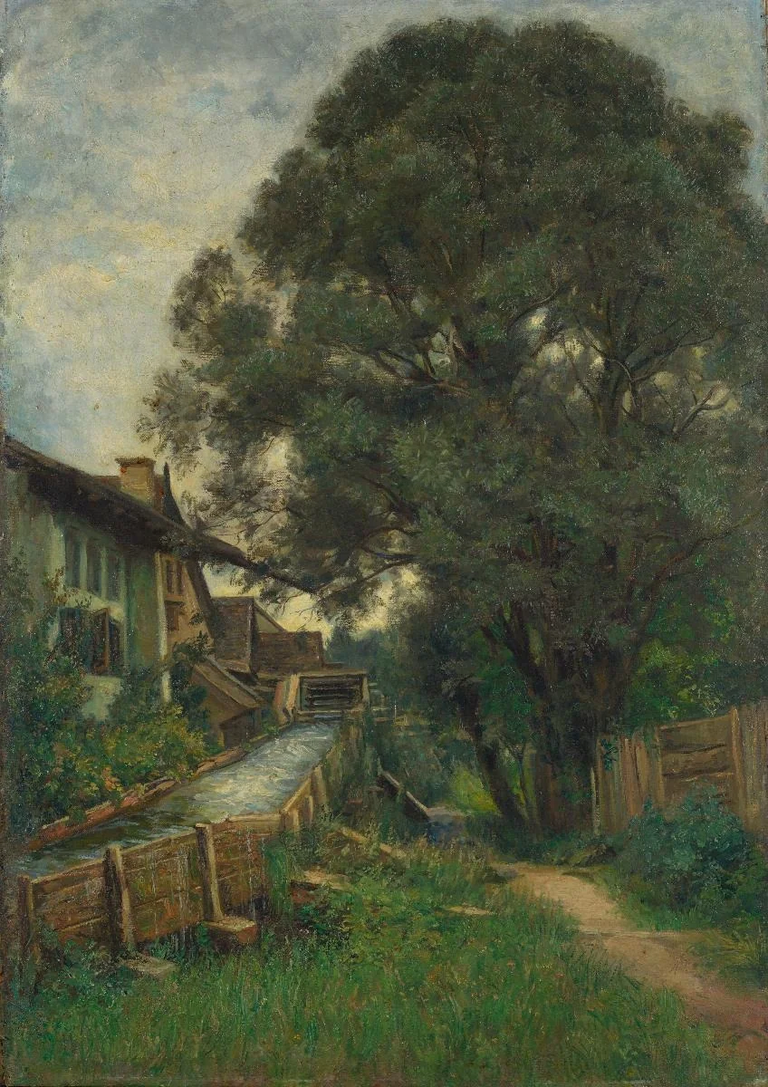 Am Mühlenkanal, by Elise Kalthoff, oil, 1900