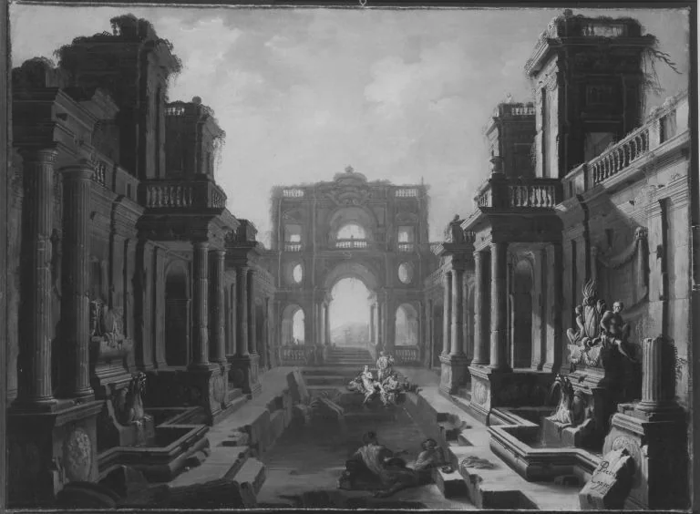 Ruinen römischer Thermen, by Pietro Capelli, unspecified, 1697