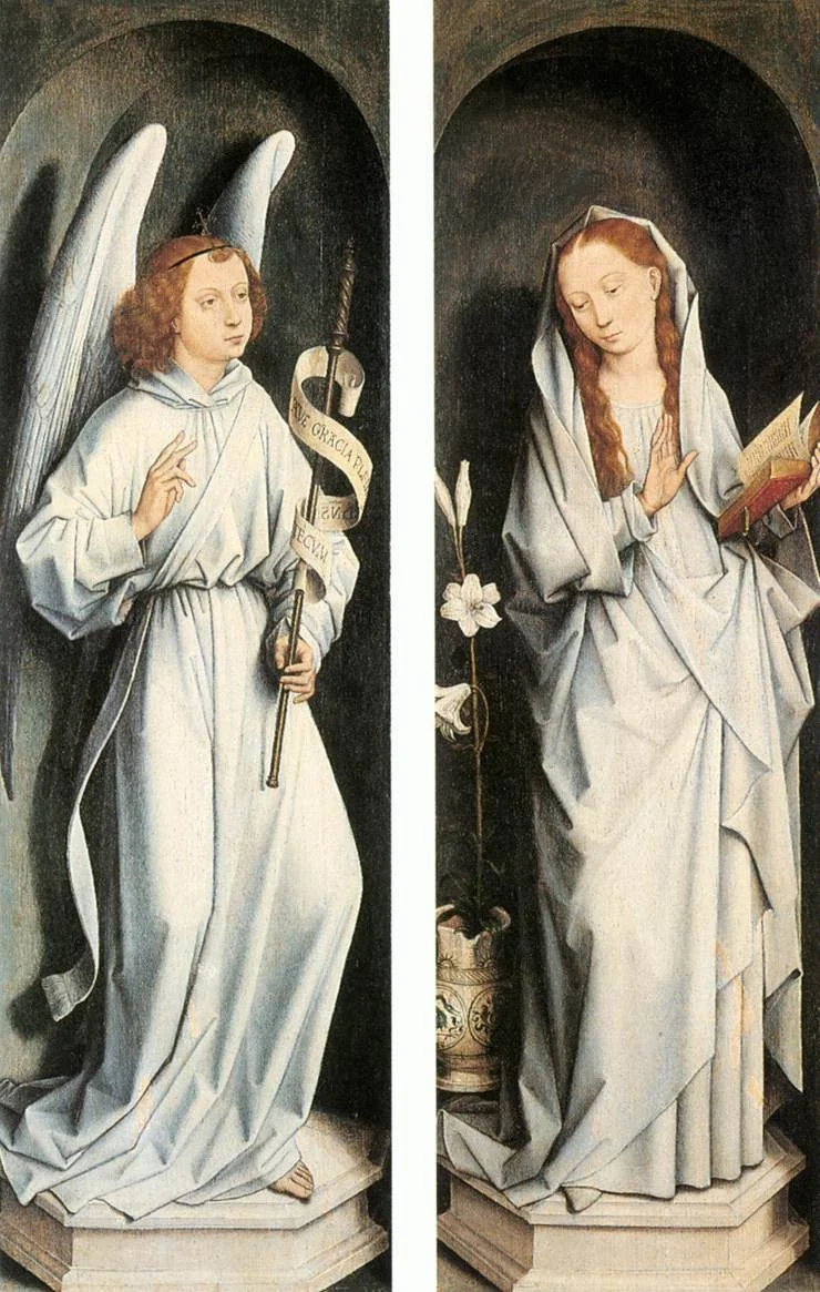 Annunciation, by Hans Memling, oil, 1467
