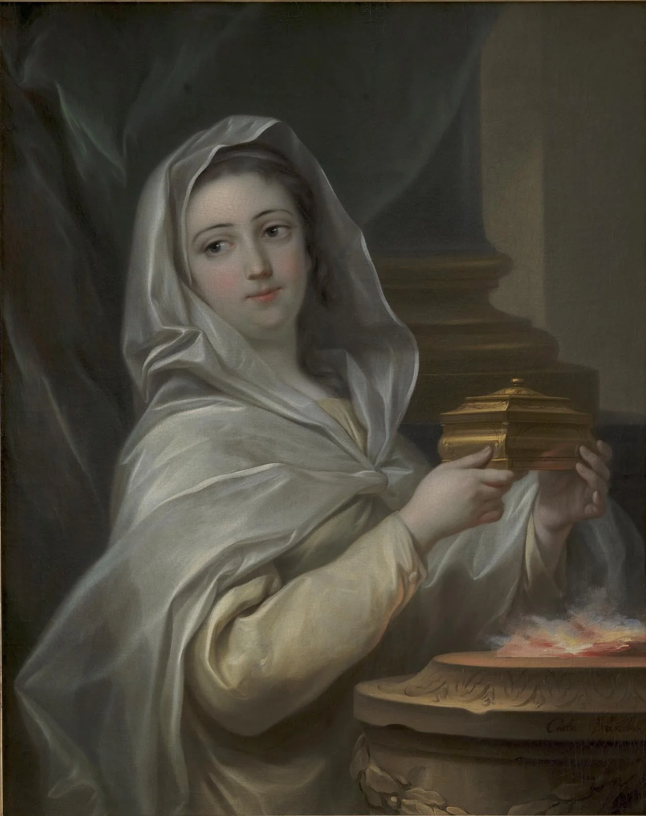 A Vestal. Woman portrayed as a Vestal?, by Unknown, 1750