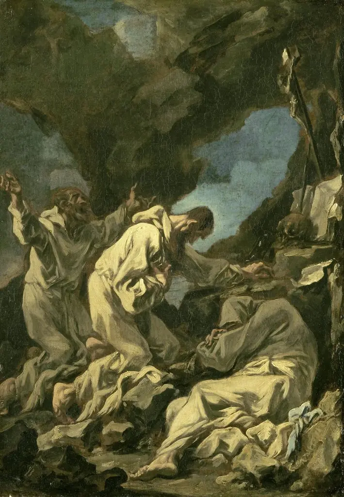 Three Camaldolese Monks in Ecstatic Prayer