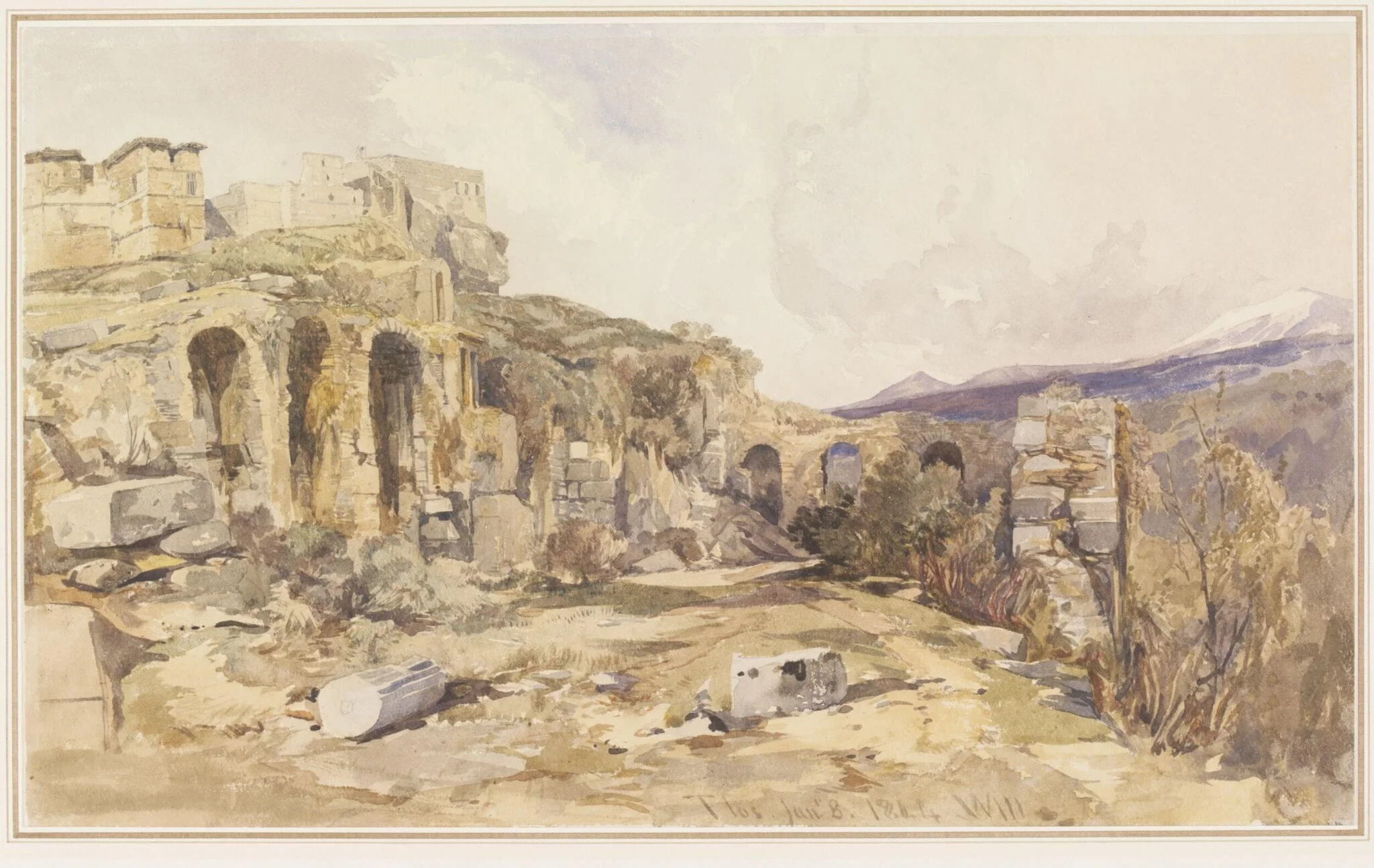 Tlos, by William James Müller, watercolor, 1844