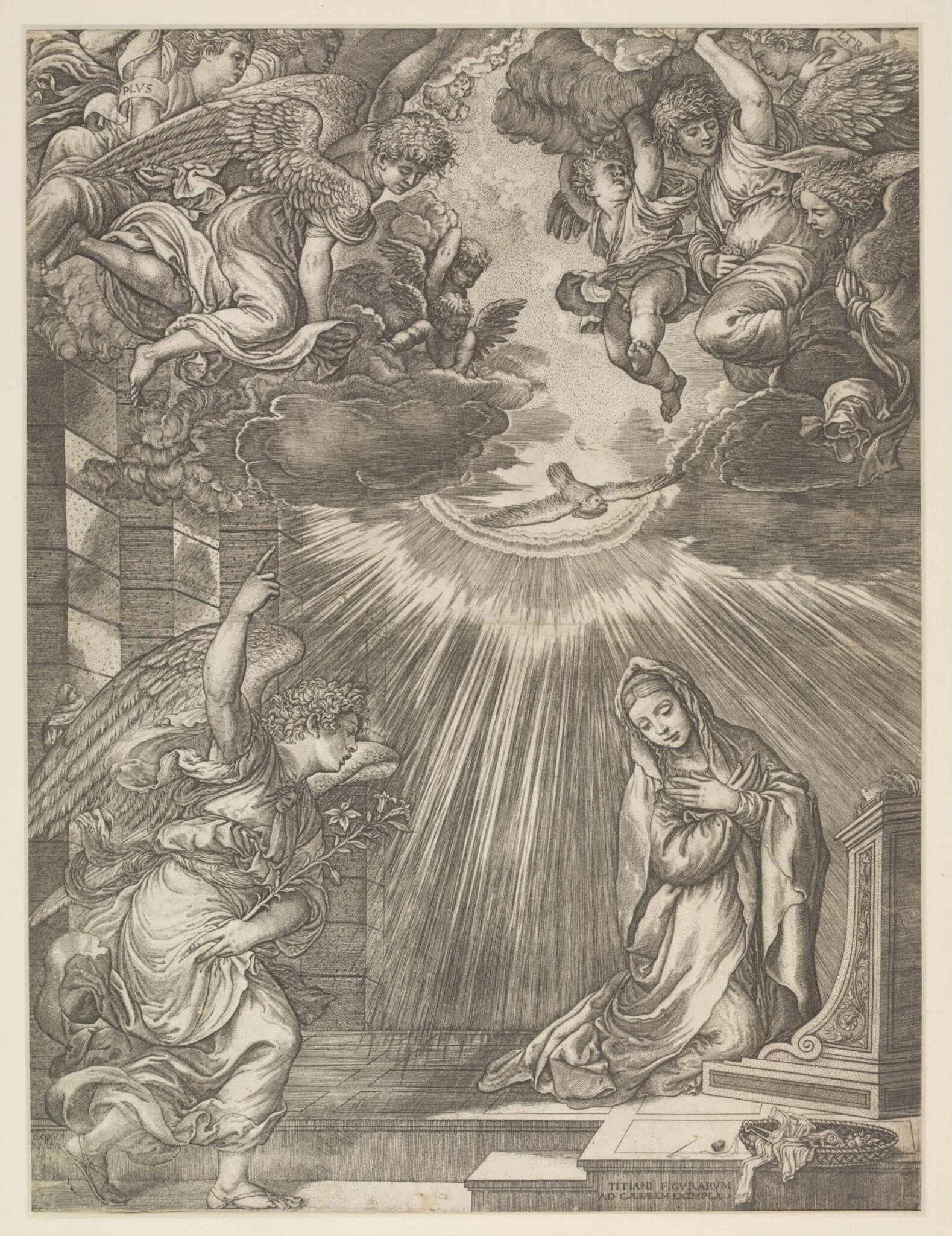 The Annunciation, by Giovanni Jacopo Caraglio, 1550