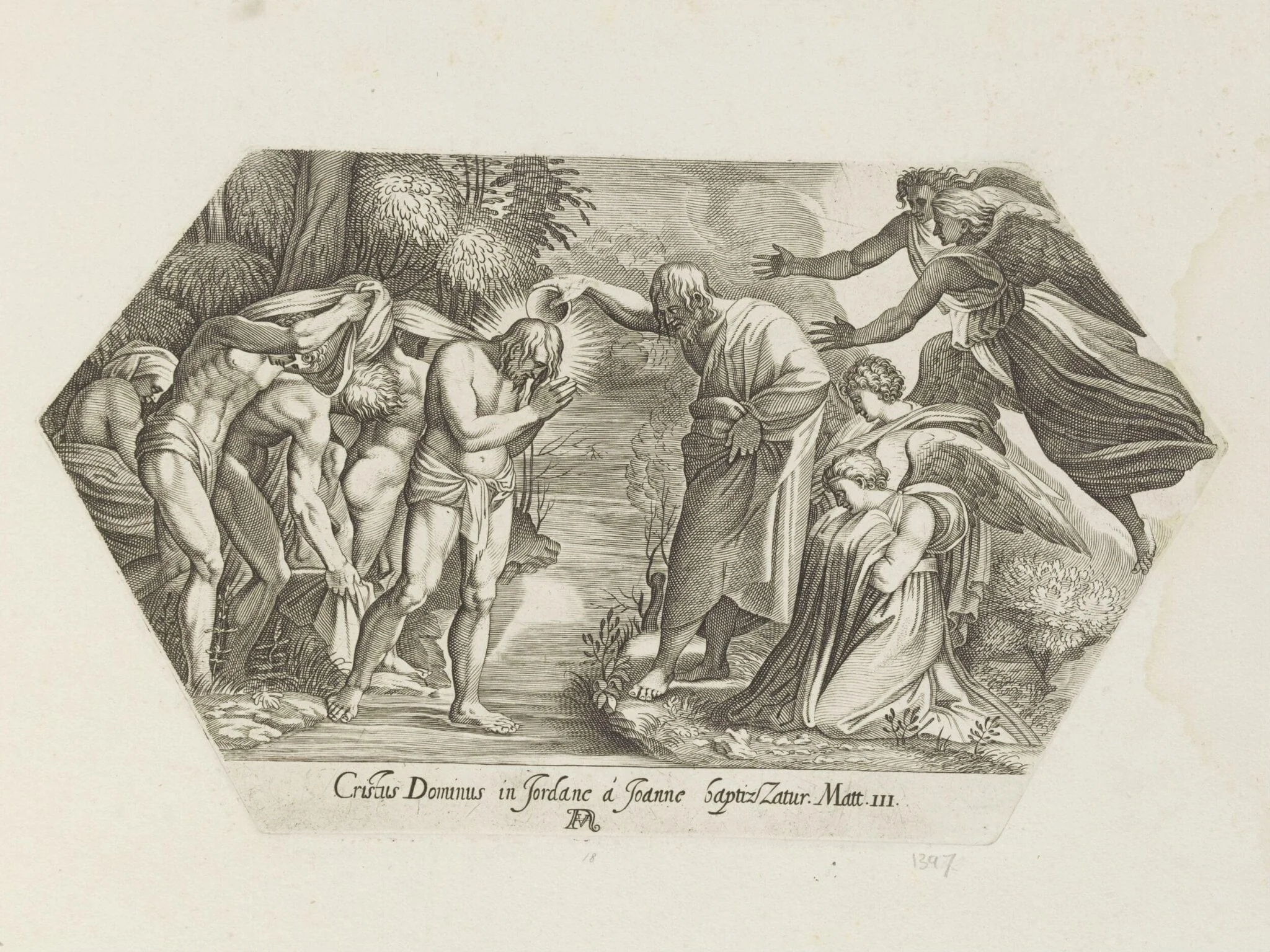 The Baptism of St. John, by Francesco Villamena, 1626