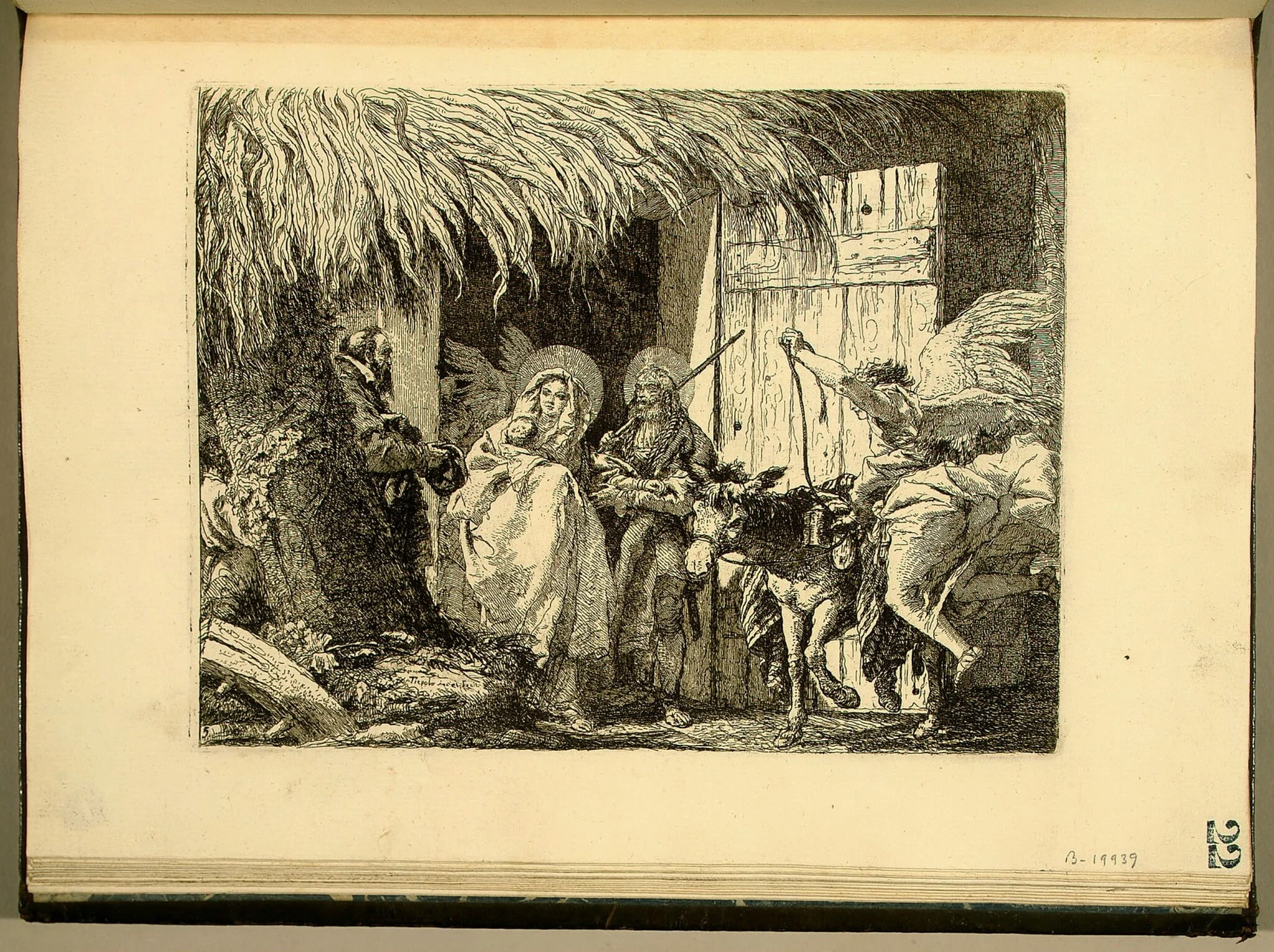Joseph and Mary Prepare to Leave, by Giovanni Domenico Tiepolo, ink, 1753