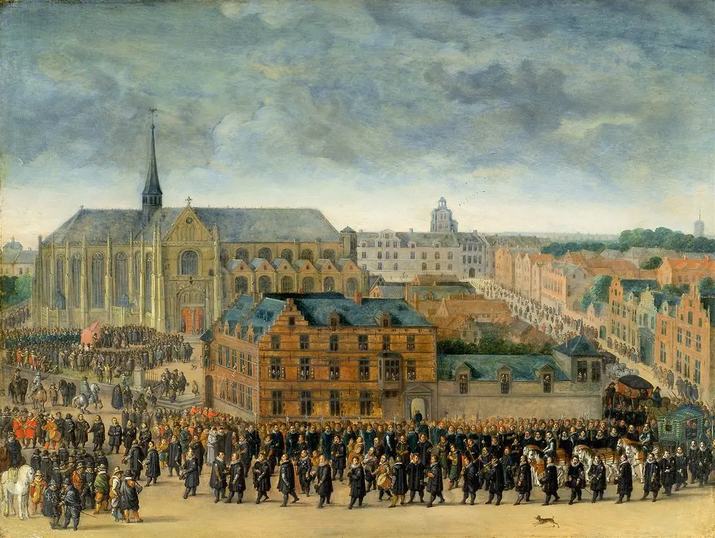 The Infante Isabella shoots the jay of the Grand Serment with a crossbow in the Sablon in Brussels, May 15th 1615