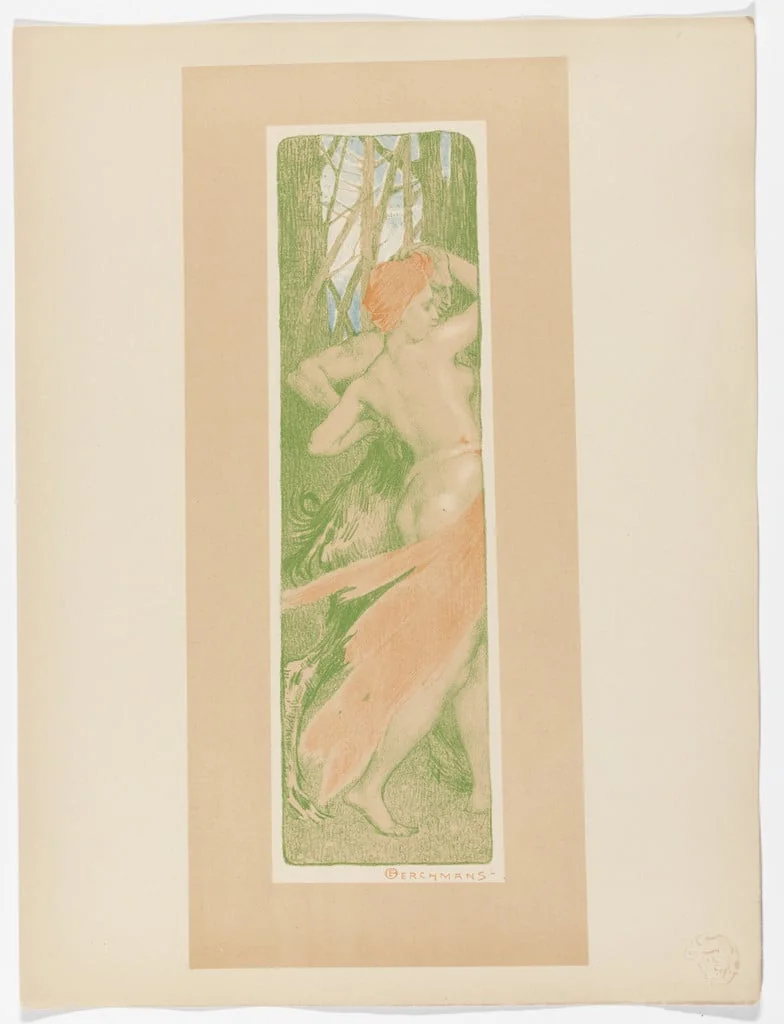 Untitled, by Émile Berchmans, ink, 1897