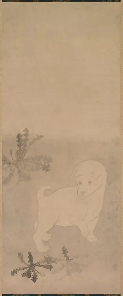 Puppy with Dandelions