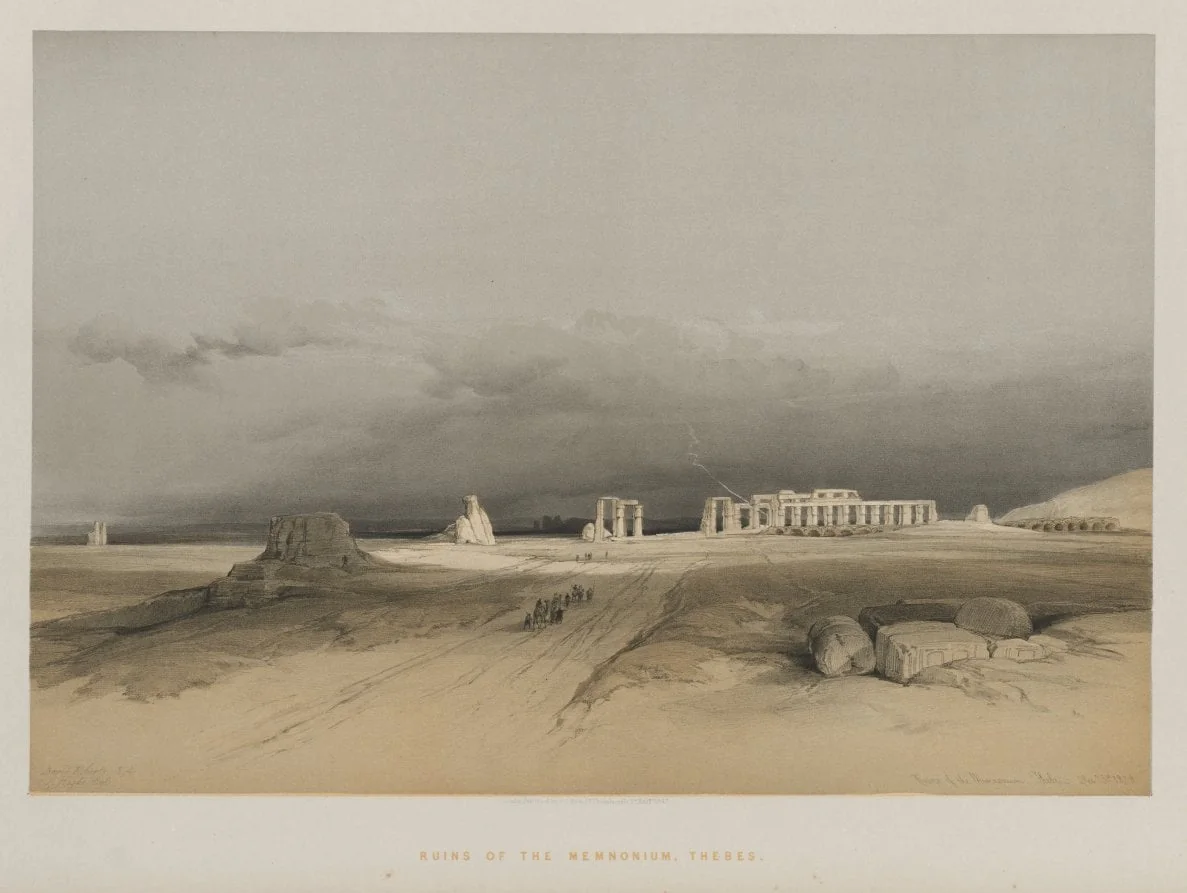 Egypt and Nubia, Volume II: Ruins of Memnonium, Thebes, by Louis Haghe, 1847