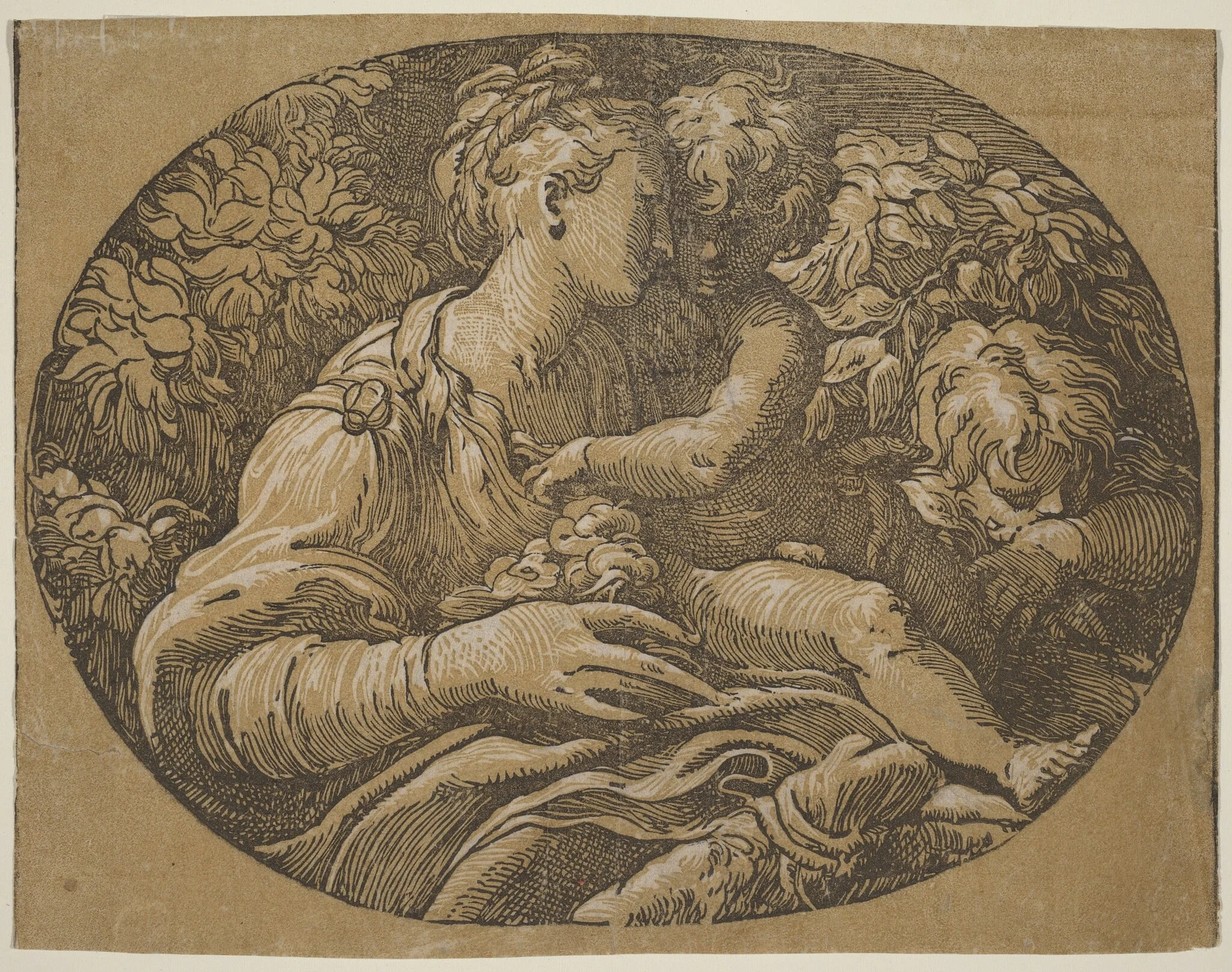 The Virgin with the Rose, by Antonio da Trento, ink, 1529