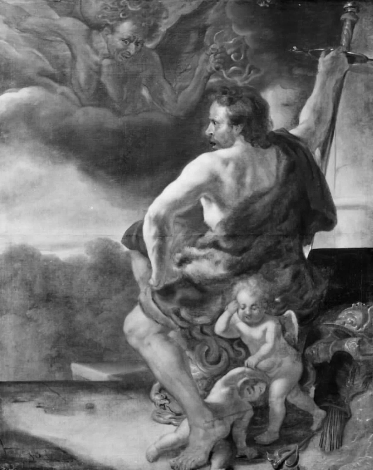 Hercules and Envy, by Unknown, 1650