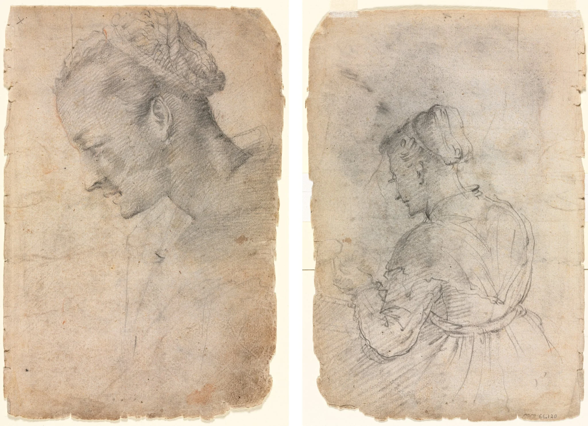 Profile of a Woman's Head (recto) A Kitchen Maid (verso)