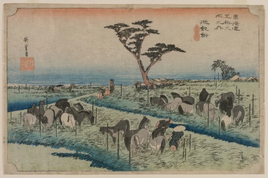The Fifty-Three Stations of the Tokaido: Chiryu, by Utagawa Hiroshige, 1834
