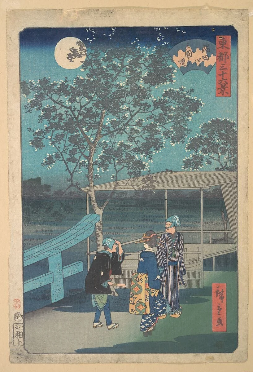 東都三十六景　隅田川三囲り堤|Sumidagawa, Mimeguri