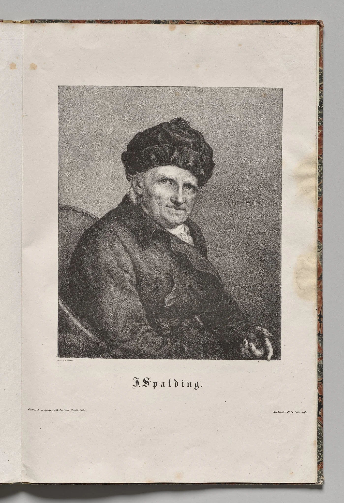 Germany's Famous Authors:  Portrait of Johann Joachim Spalding, by Gustav Karl Friedrich Lüderitz, 1824
