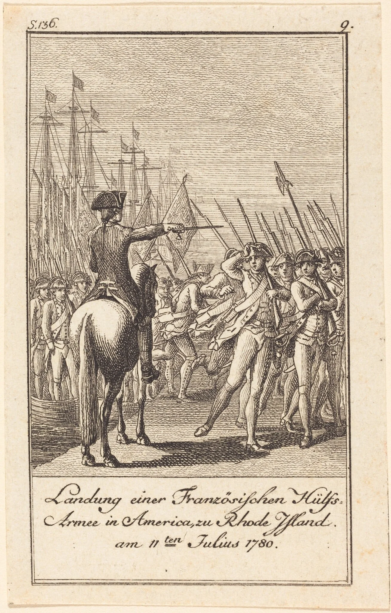 The History of the United States, by Daniel Nikolaus Chodowiecki, ink, 1784