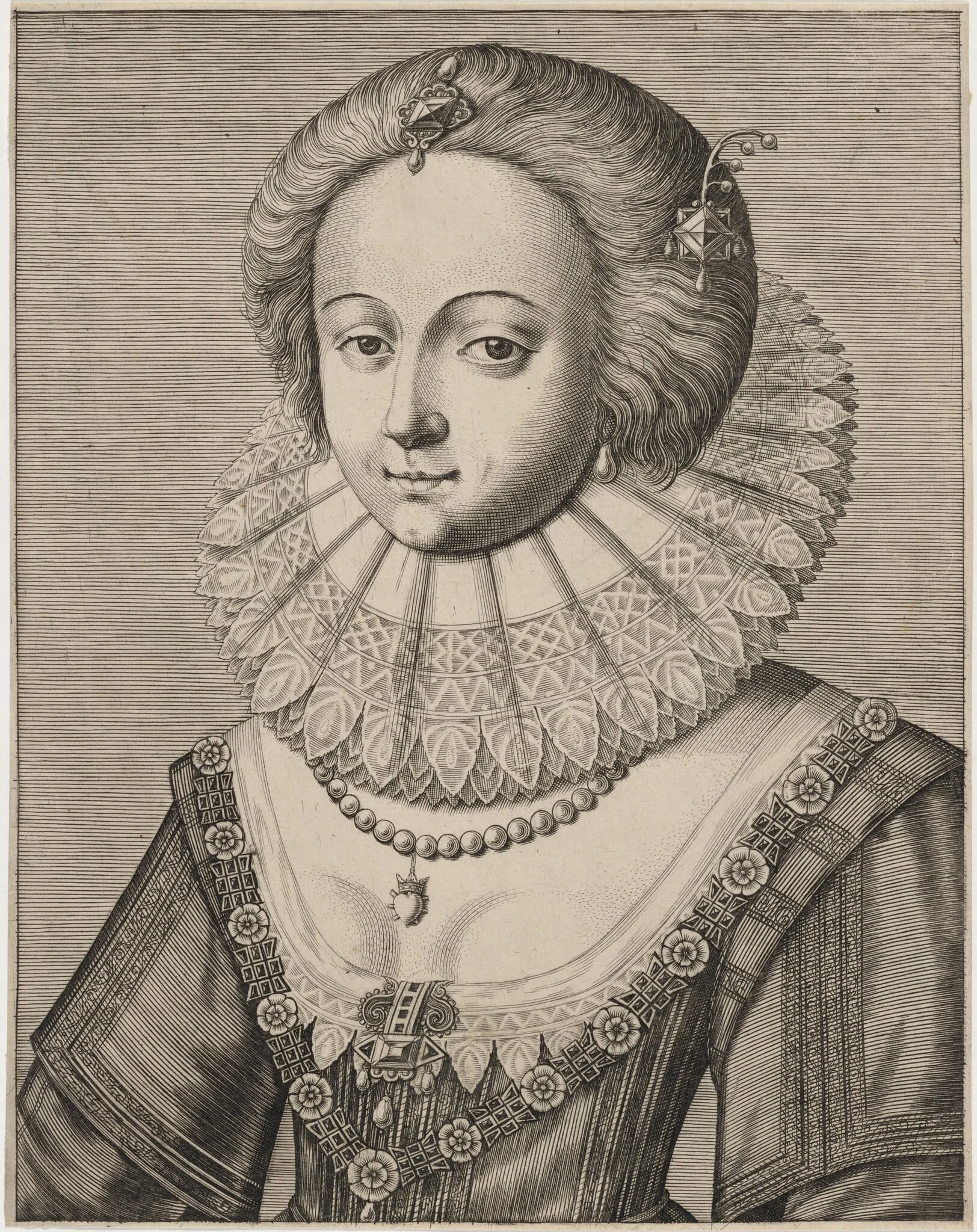 Elizabeth, Queen of Bohemia (?), by Unknown 19th Century, ink, 1850