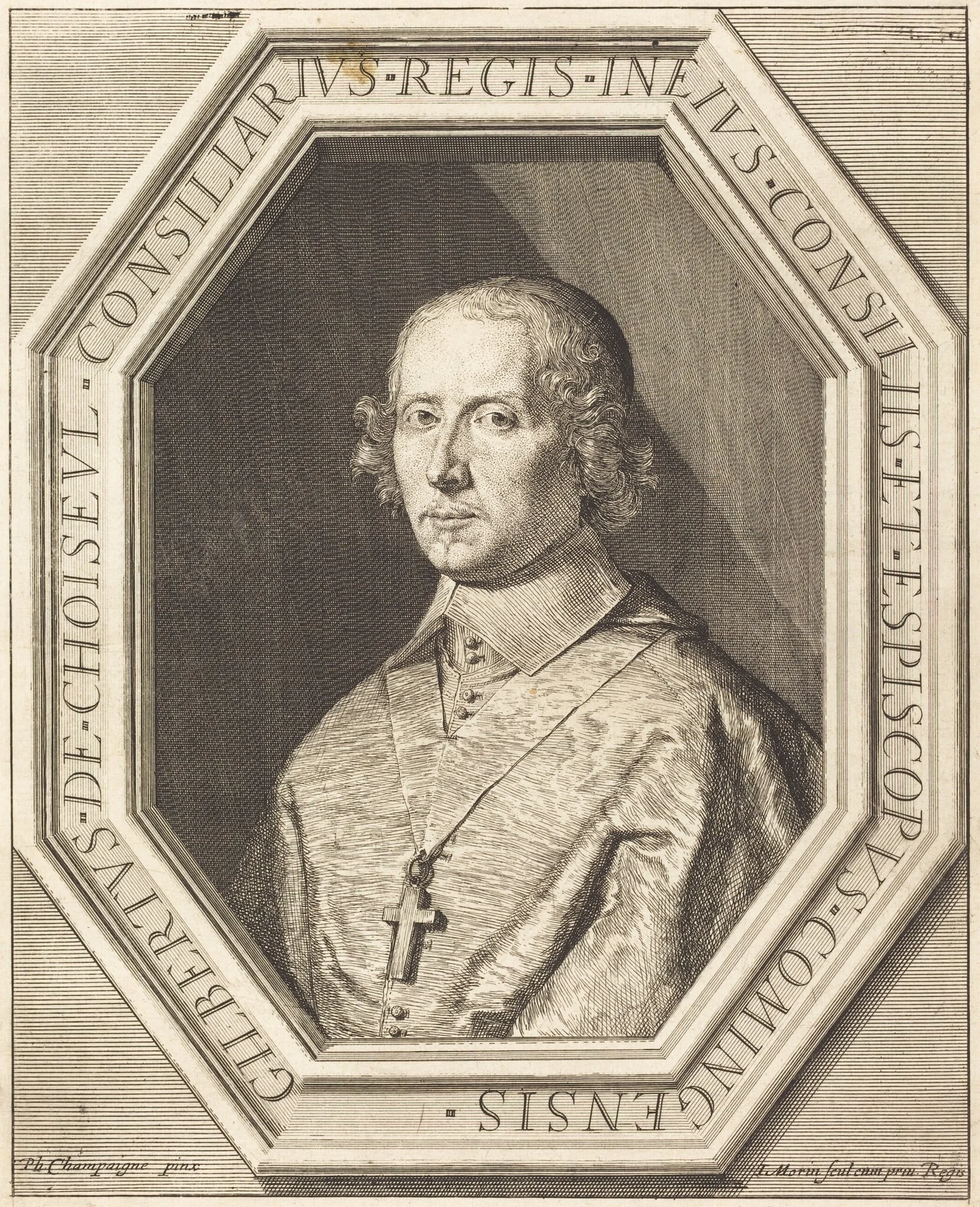 Gilbert de Choiseul du Plessis Praslin, by Jean Morin, ink, 1625