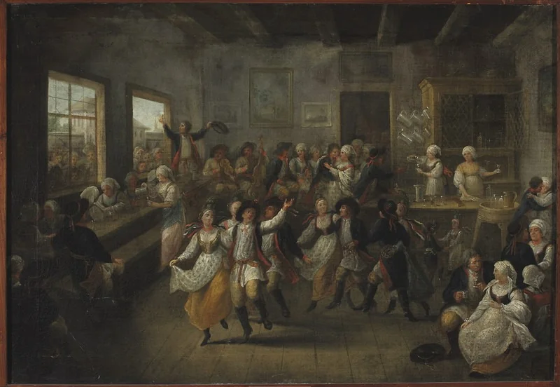Tavern in Kraków, by Michał Stachowicz, oil, 1819