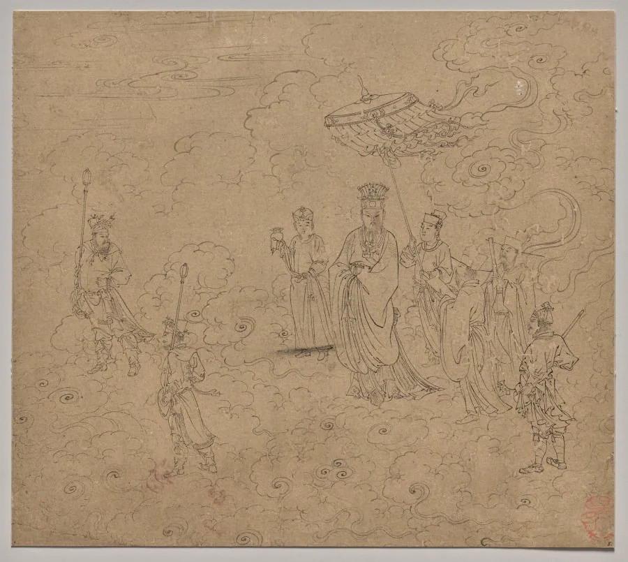 Album of Daoist and Buddhist Themes: Procession of Daoist Deities: Leaf 8, by Unknown, unspecified, 1204