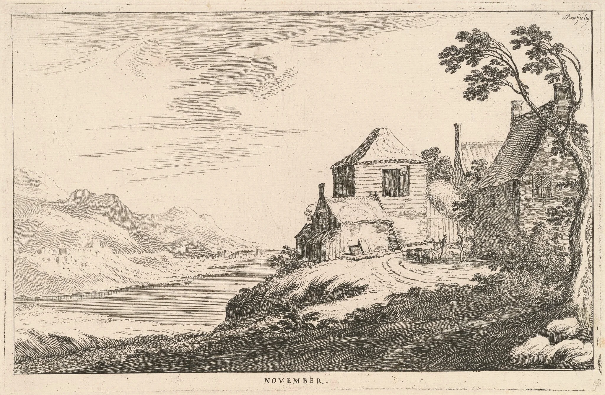 November, by Ludovico Mattioli, ink, 1601