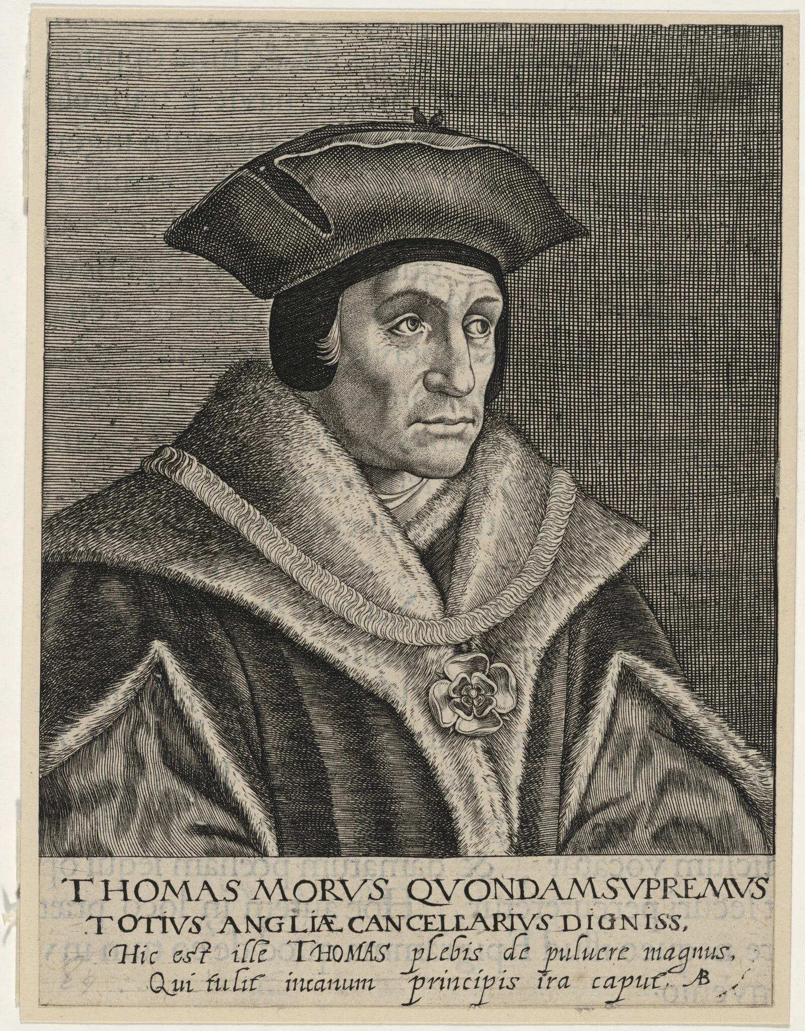 Sir Thomas More, by Willem de Passe, ink, 1620