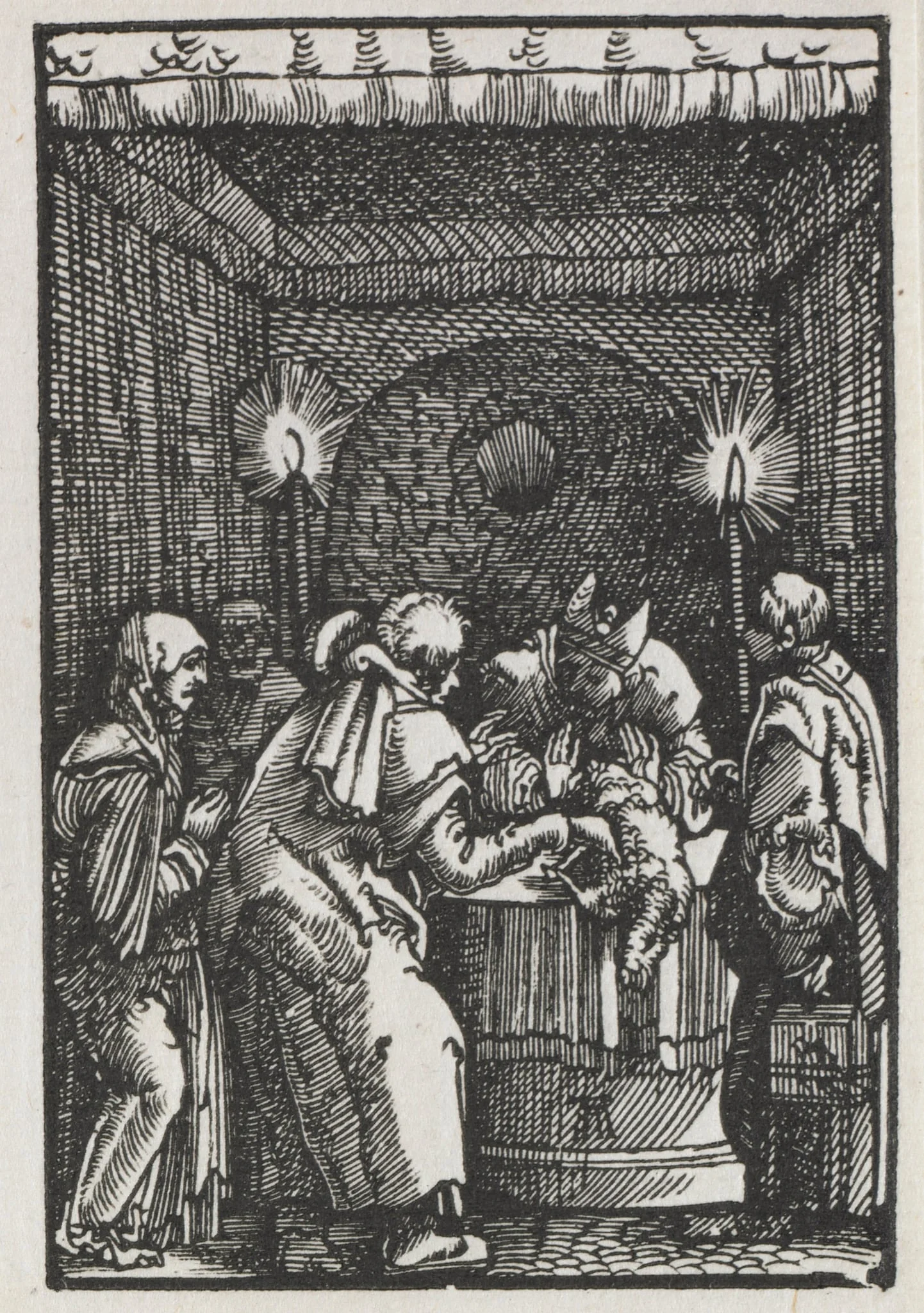 The Fall and Redemption of Man:  Joachim's Offering Rejected by the High Priest, by Albrecht Altdorfer, 1515