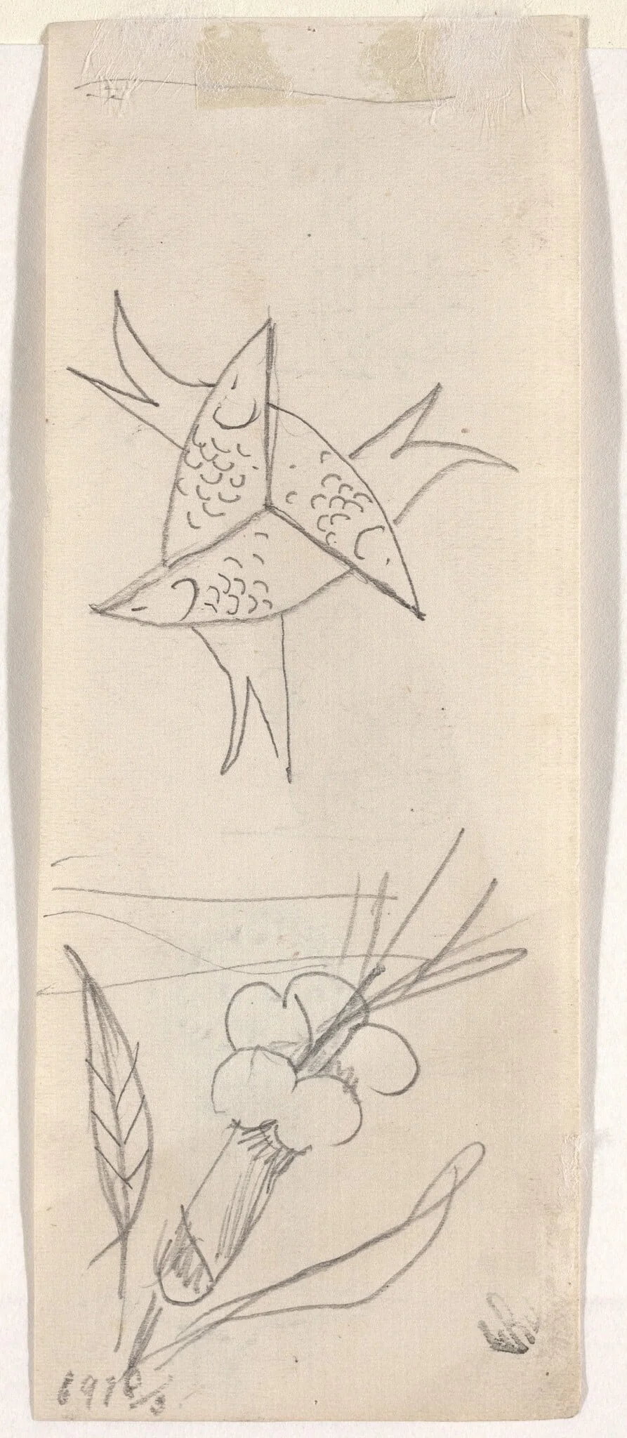 Sheet of Sketches [verso], by Beatrix Godwin Whistler, graphite, 1801