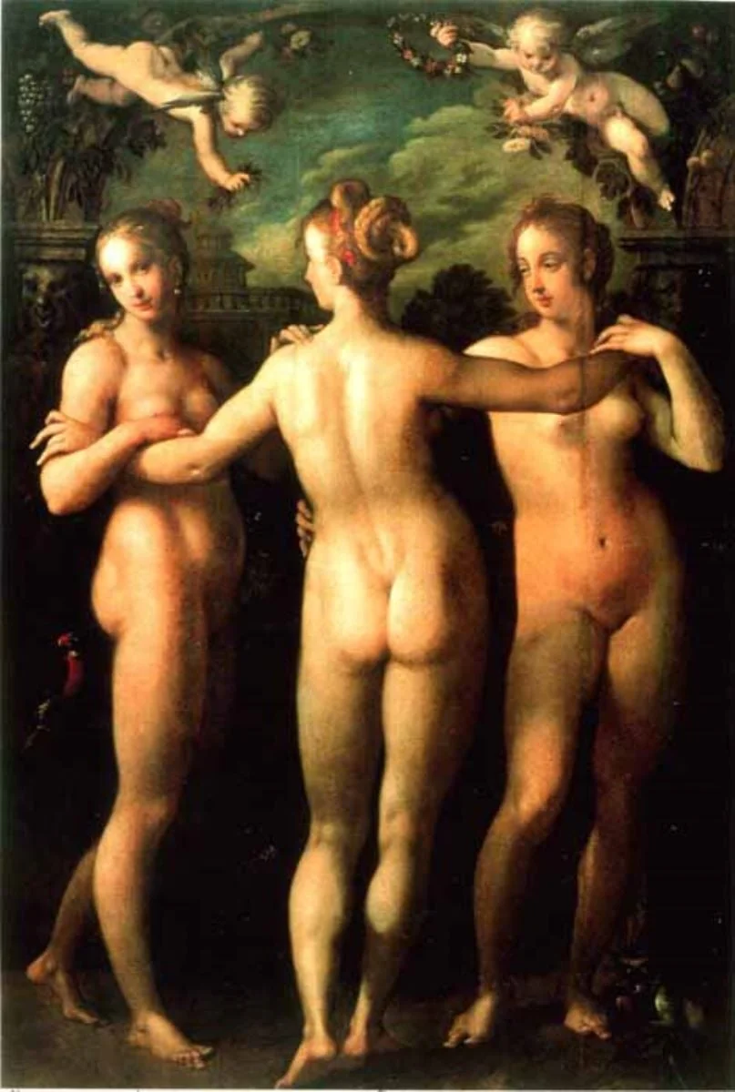 Cele trei Grații, by Hans von Aachen, unspecified, 1610