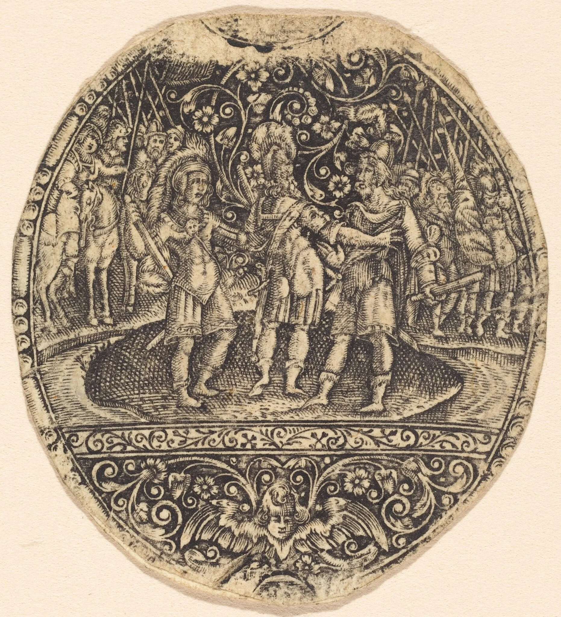 The Three Horatii, by Antoine Jacquard, ink, 1612