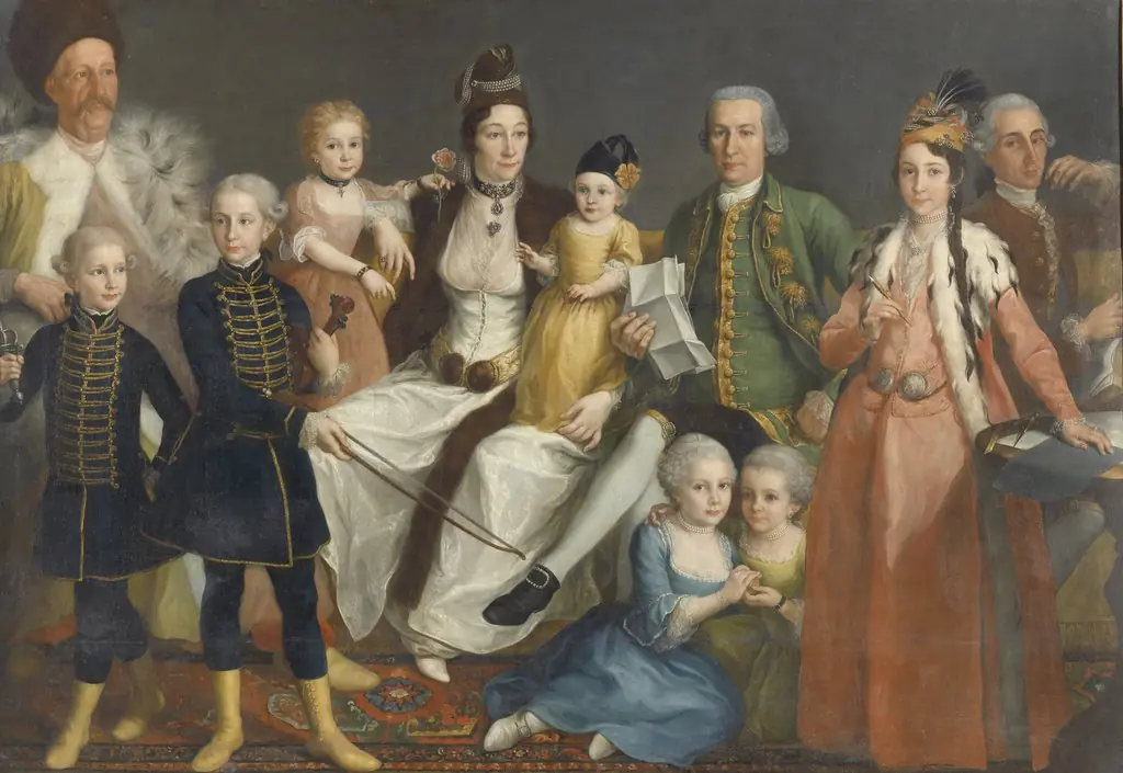 Portrait of David George van Lennep, Chief Merchant of the Dutch Factory at Smyrna (Izmir) and his Wife and Children