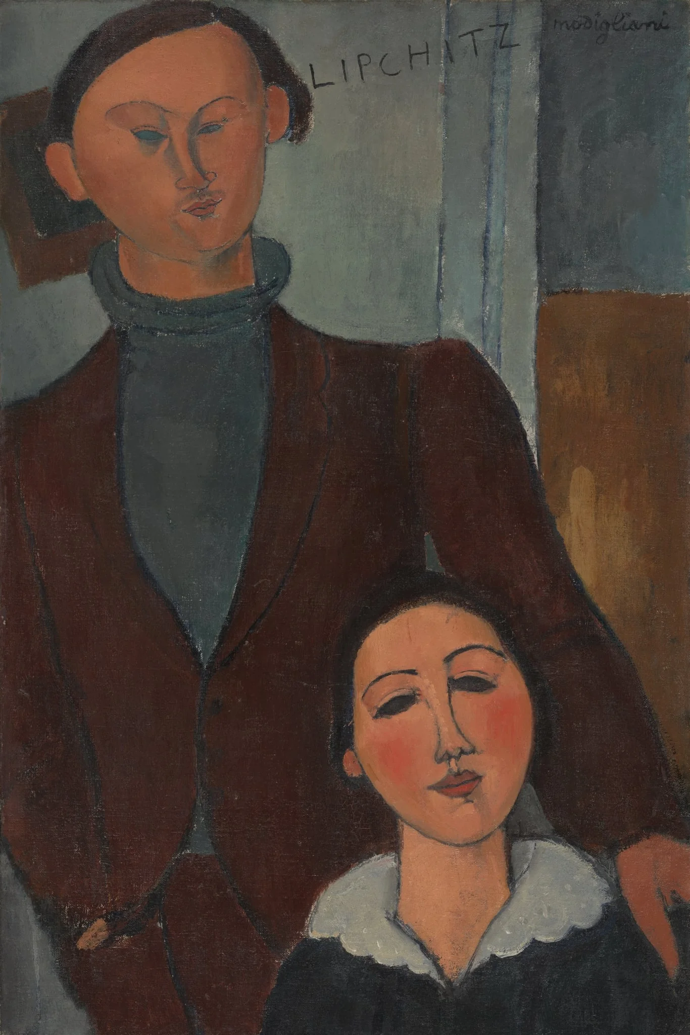 Jacques and Berthe Lipchitz, by Amedeo Modigliani, oil, 1916