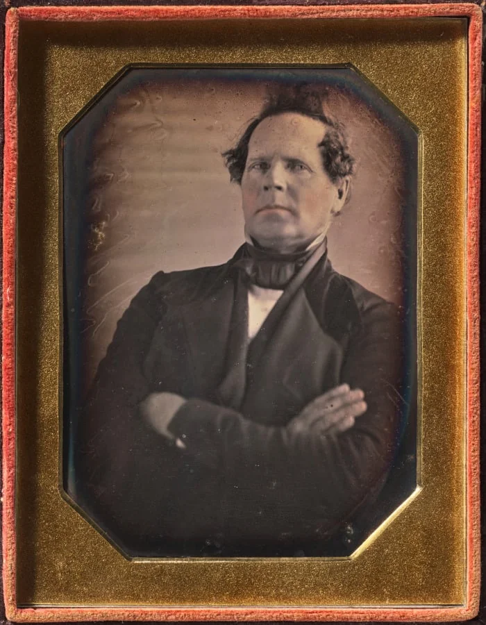 Portrait of Man Leaning Away from Camera, by Unknown, 1844
