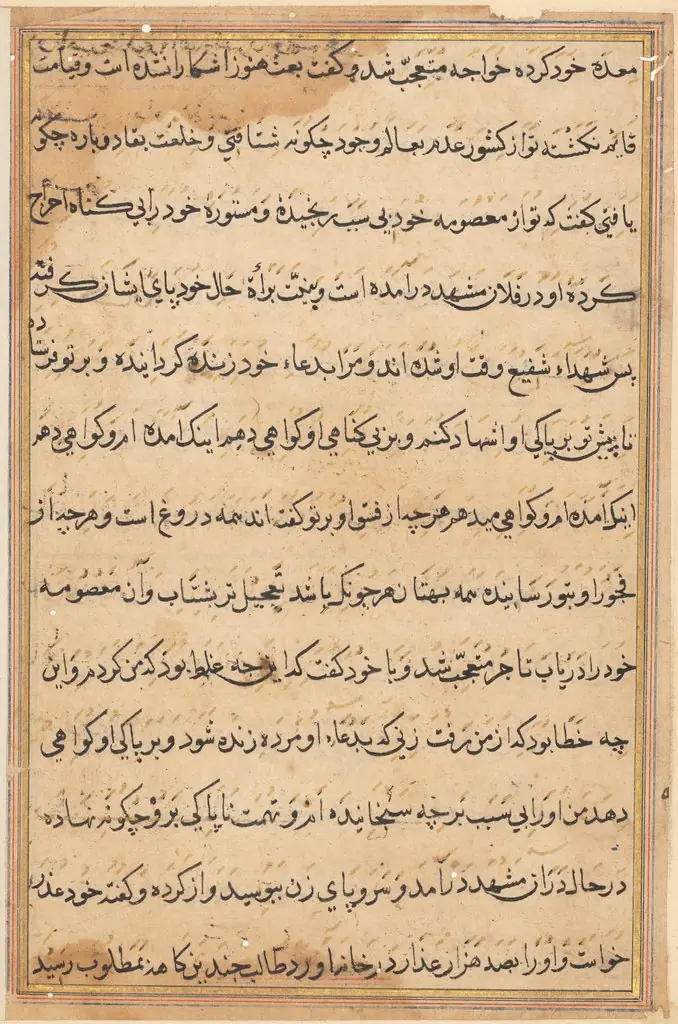 Page from Tales of a Parrot (Tuti-nama): text page
