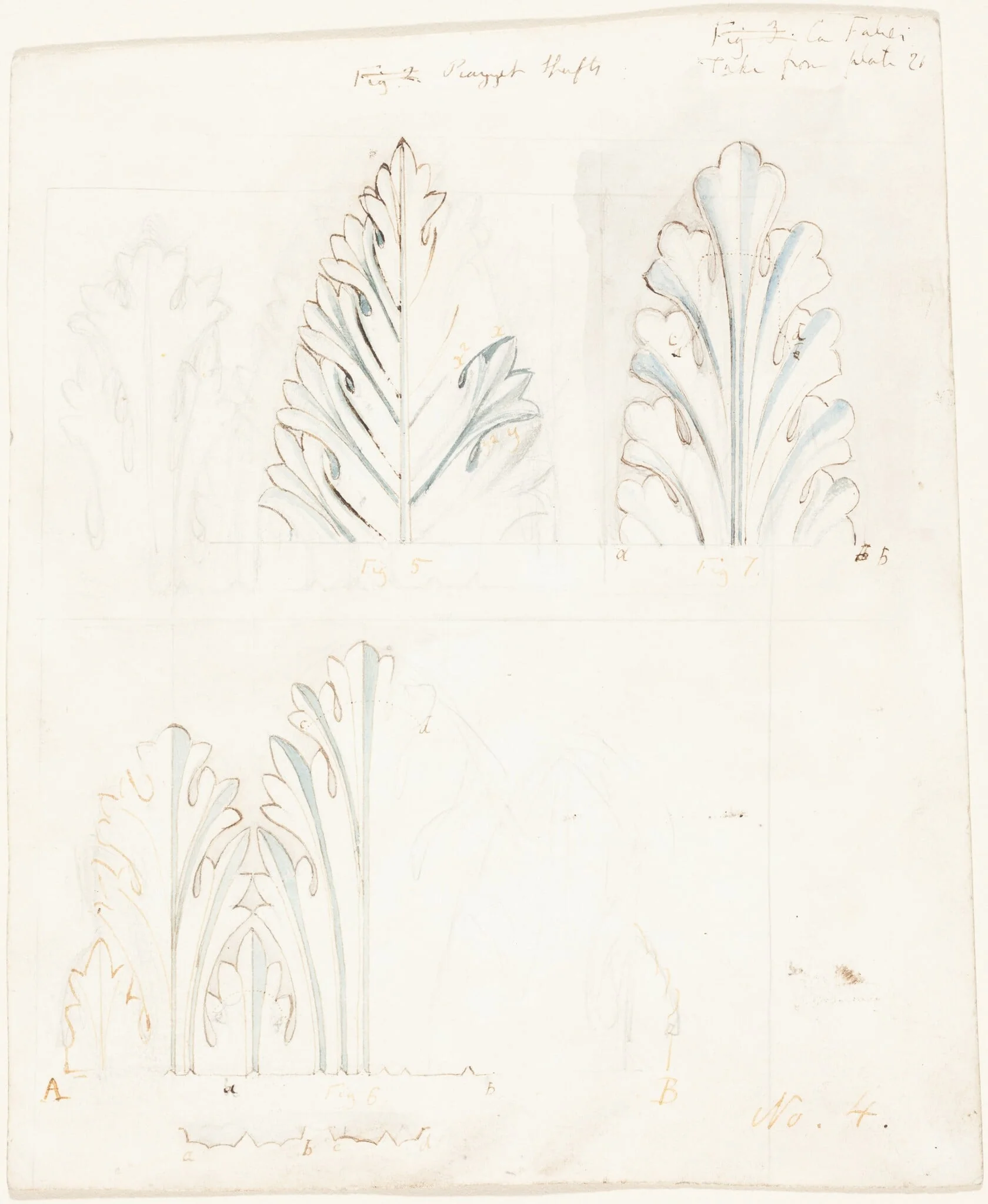 Ornamental Study with Acanthus Motif for "The Stones of Venice"