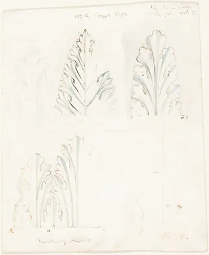 Ornamental Study with Acanthus Motif for "The Stones of Venice"