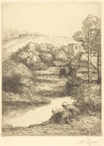 Wash-house, called "The Washerwomen" (Le lavoir, dite "Les Laveuses")