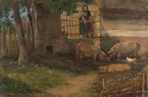 Pigs in a Barnyard