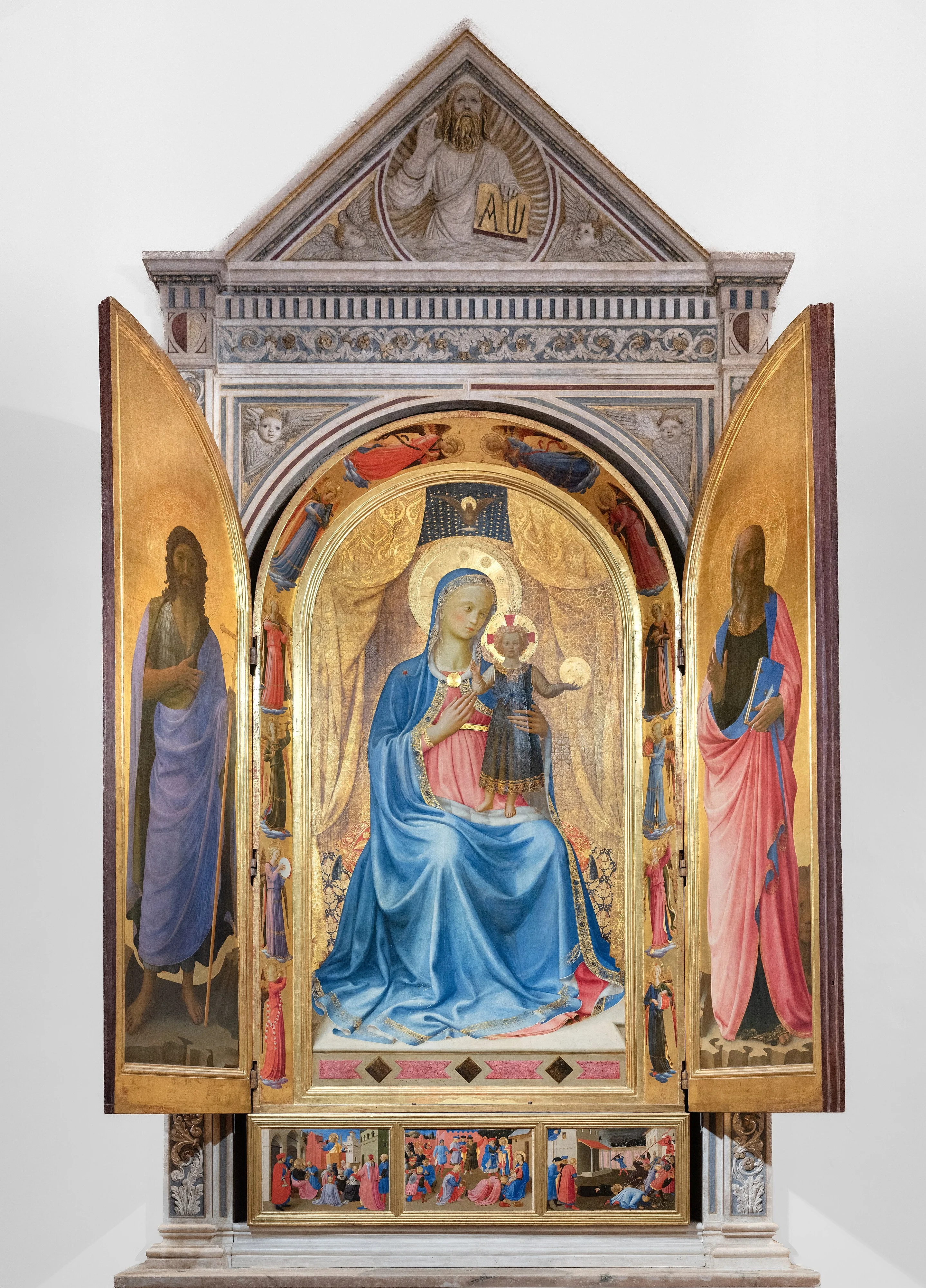 Tabernacle of the Linaioli, by Fra Angelico, tempera, 1433